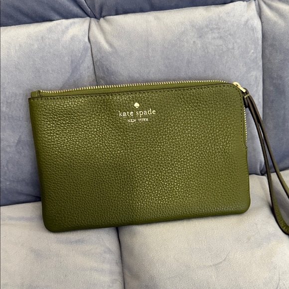 Kate Spade Olive Leather Clutch - Picture 1 of 1